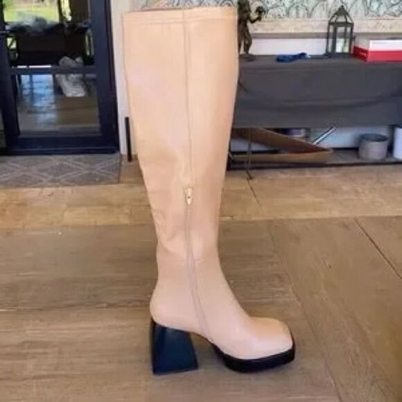 New Free People x Jeffrey Campbell Daphne Second Skin Platform Boots US 10 - Picture 6 of 13